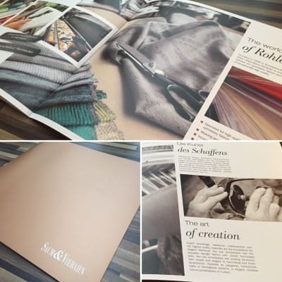 Imagebroschüre für die Stoffkollektion der Firma Rohleder für den textilverlag Saum & Viebahn aus Kulmbach in Oberfranken - Referenz der ideenreich marketing & design aus Neudrossenfeld zwischen Bayreuth und Kulmbach