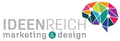Retina Logo im Querformat von ideenreich marketing & design - der werbeagentur aus neudrossenfeld zwischen Kulmbach und Bayreuth in Oberfranken